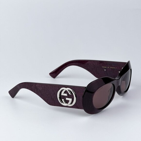 Gucci GG1696S 003 BRAND NEW Sunglasses Violet Violet Women Oval main image 6